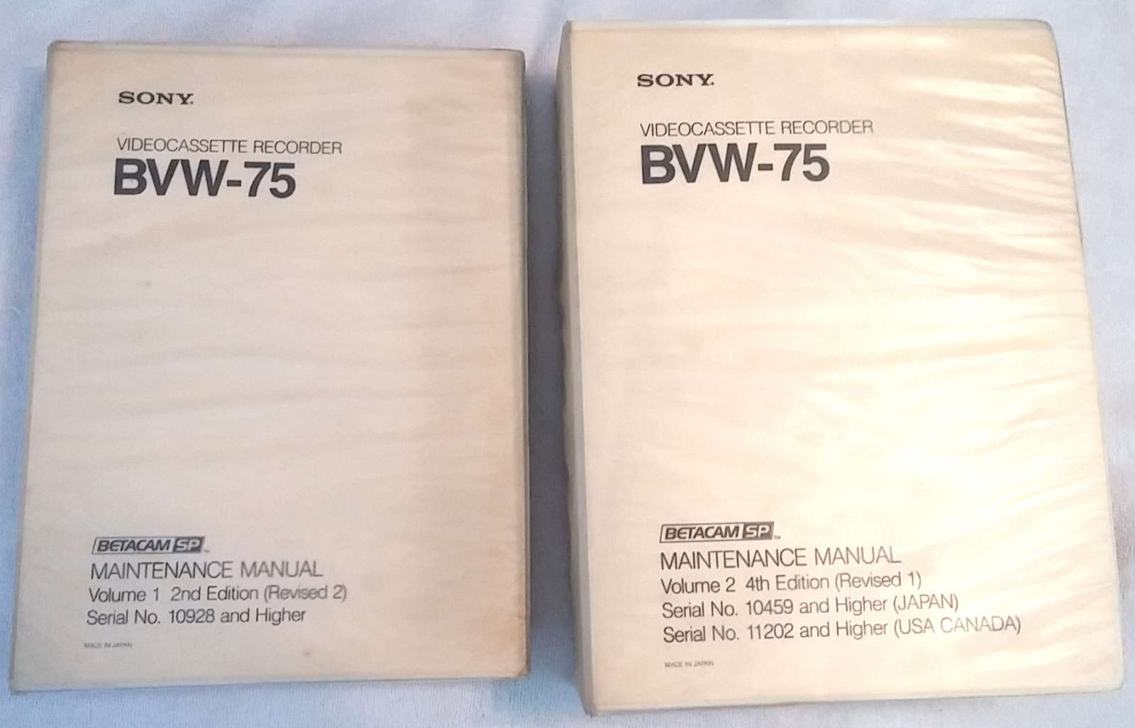 SONY BVW-75 service manual